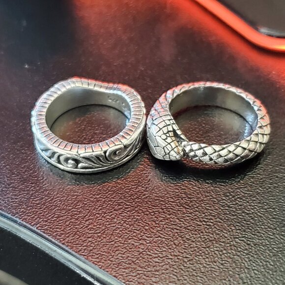 Clocks and Colours 925 silver Endless Ring size 6 - Picture 2 of 4